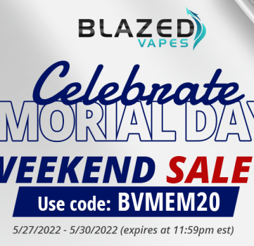 blazed vapes memorial day sale